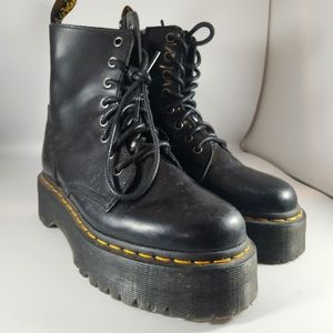 Dr. Martens Womens Jadon Leather Platform Boots